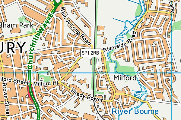 SP1 2RB map - OS VectorMap District (Ordnance Survey)