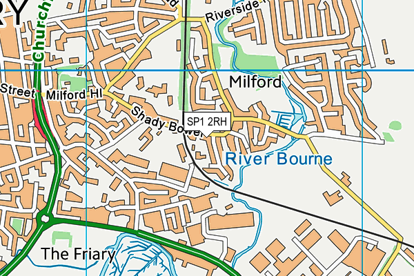 SP1 2RH map - OS VectorMap District (Ordnance Survey)