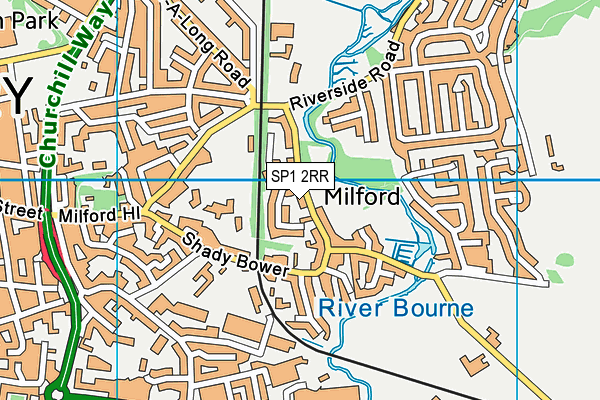 SP1 2RR map - OS VectorMap District (Ordnance Survey)