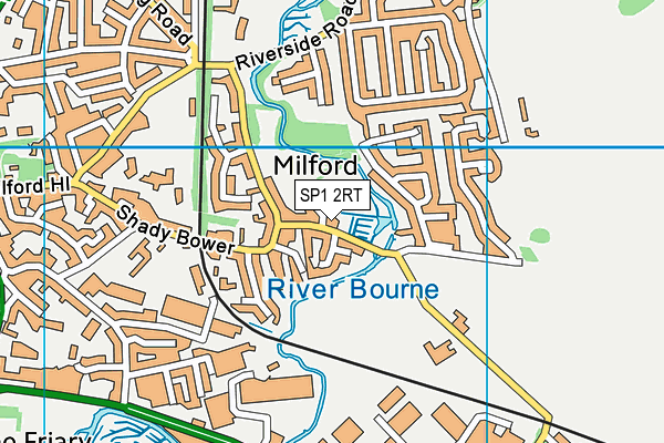 SP1 2RT map - OS VectorMap District (Ordnance Survey)