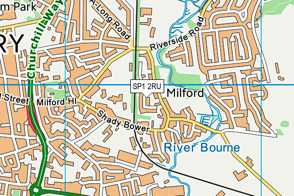 SP1 2RU map - OS VectorMap District (Ordnance Survey)