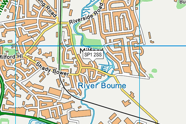 SP1 2SS map - OS VectorMap District (Ordnance Survey)