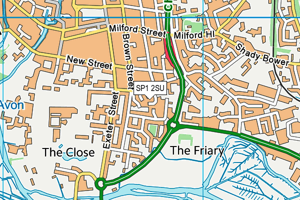 SP1 2SU map - OS VectorMap District (Ordnance Survey)