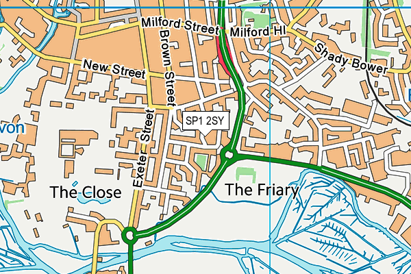 SP1 2SY map - OS VectorMap District (Ordnance Survey)