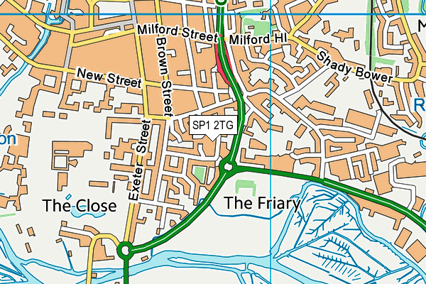 SP1 2TG map - OS VectorMap District (Ordnance Survey)