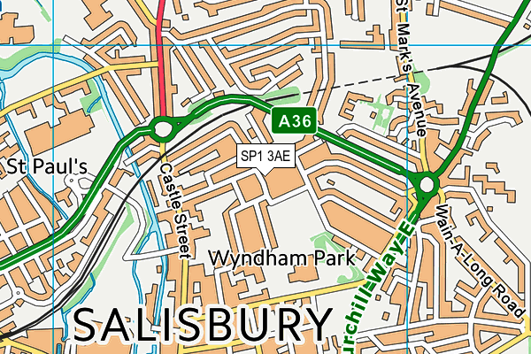 SP1 3AE map - OS VectorMap District (Ordnance Survey)