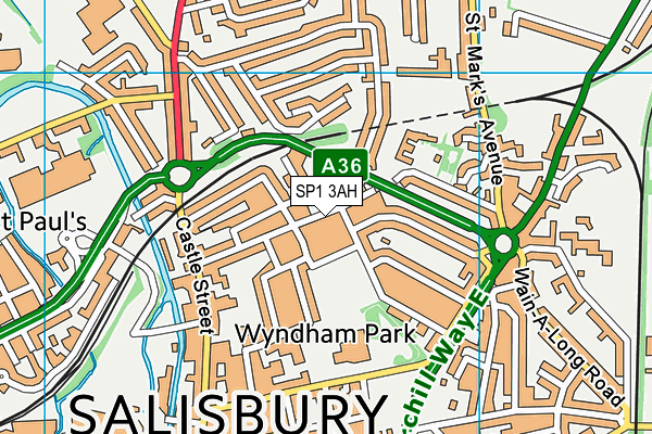 SP1 3AH map - OS VectorMap District (Ordnance Survey)