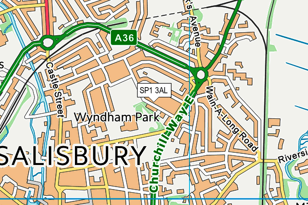 SP1 3AL map - OS VectorMap District (Ordnance Survey)