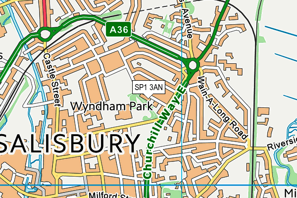 SP1 3AN map - OS VectorMap District (Ordnance Survey)