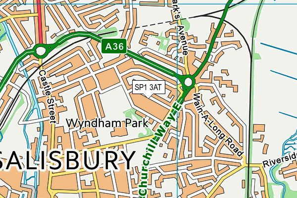 SP1 3AT map - OS VectorMap District (Ordnance Survey)