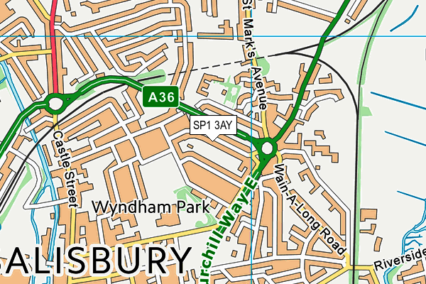 SP1 3AY map - OS VectorMap District (Ordnance Survey)