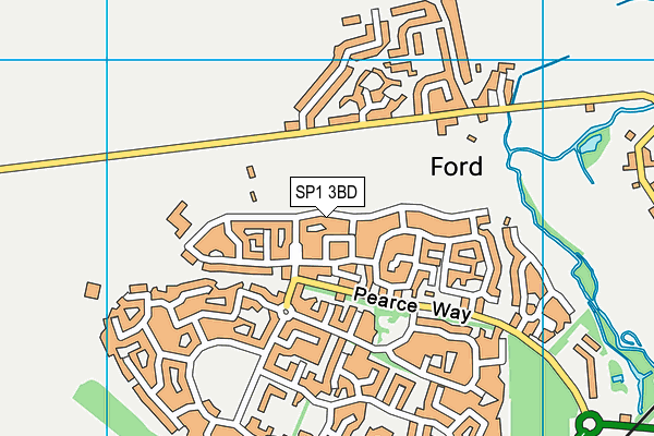 SP1 3BD map - OS VectorMap District (Ordnance Survey)