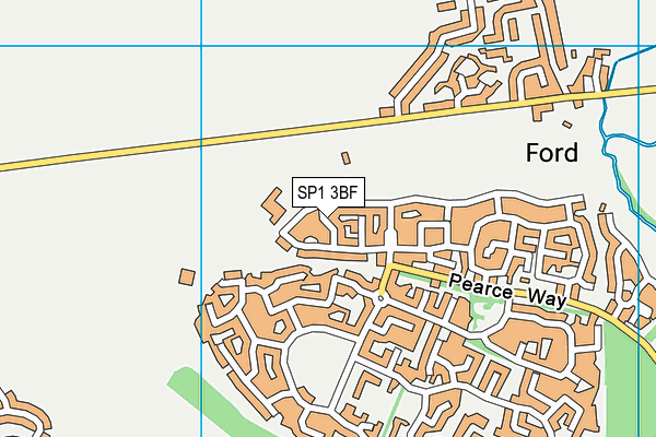 SP1 3BF map - OS VectorMap District (Ordnance Survey)