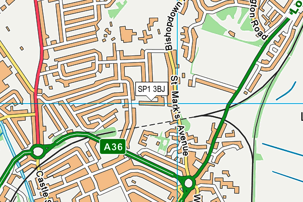 SP1 3BJ map - OS VectorMap District (Ordnance Survey)