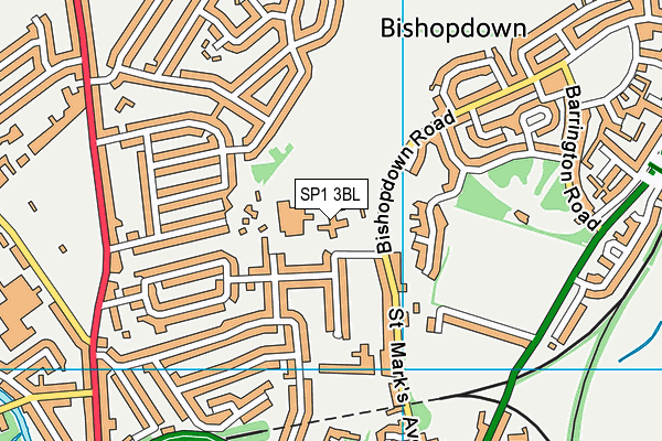 SP1 3BL map - OS VectorMap District (Ordnance Survey)
