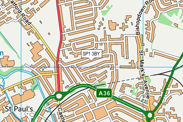 SP1 3BY map - OS VectorMap District (Ordnance Survey)