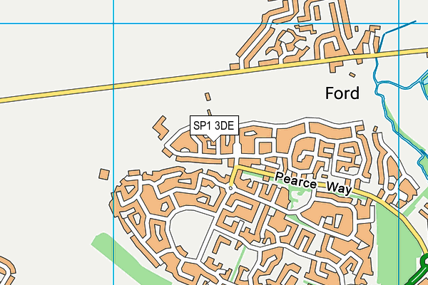 SP1 3DE map - OS VectorMap District (Ordnance Survey)