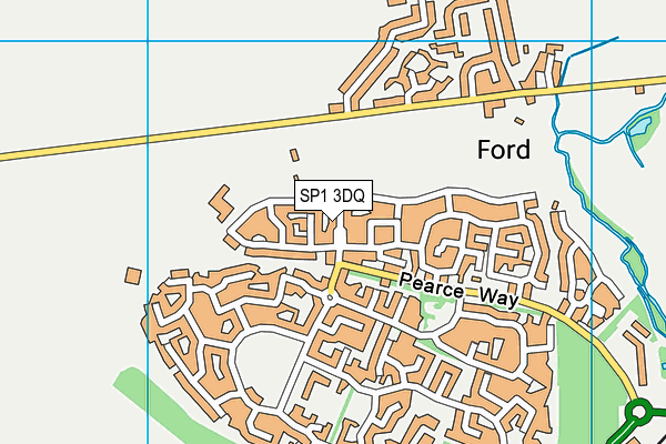 SP1 3DQ map - OS VectorMap District (Ordnance Survey)