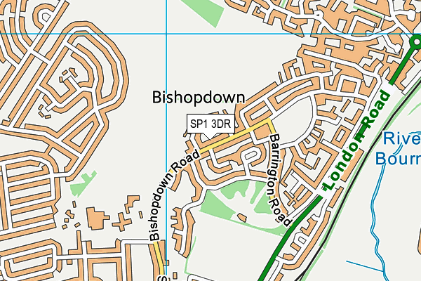 SP1 3DR map - OS VectorMap District (Ordnance Survey)