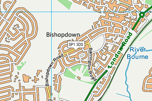 SP1 3DS map - OS VectorMap District (Ordnance Survey)