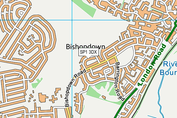 SP1 3DX map - OS VectorMap District (Ordnance Survey)