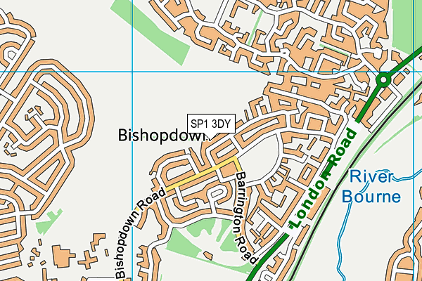 SP1 3DY map - OS VectorMap District (Ordnance Survey)