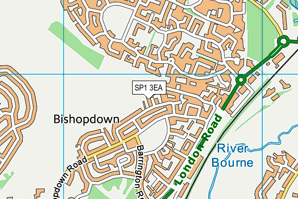 SP1 3EA map - OS VectorMap District (Ordnance Survey)