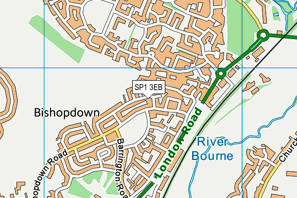 SP1 3EB map - OS VectorMap District (Ordnance Survey)