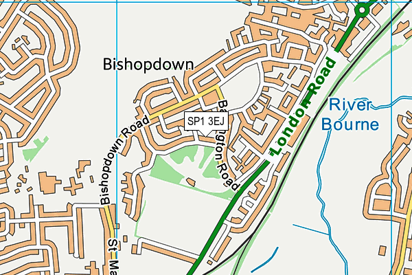 SP1 3EJ map - OS VectorMap District (Ordnance Survey)