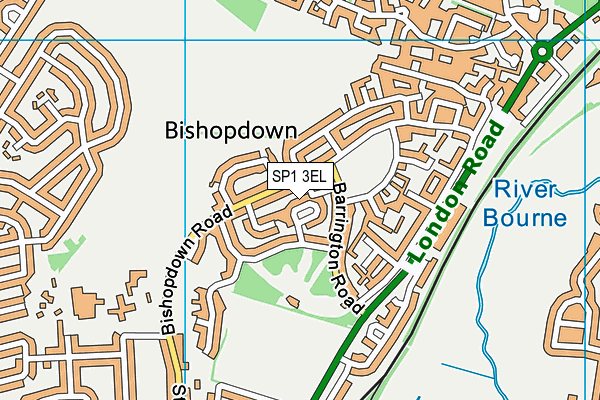 SP1 3EL map - OS VectorMap District (Ordnance Survey)