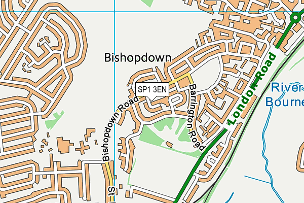 SP1 3EN map - OS VectorMap District (Ordnance Survey)