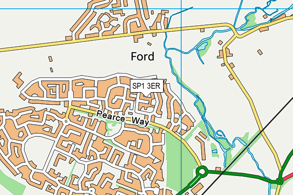 SP1 3ER map - OS VectorMap District (Ordnance Survey)