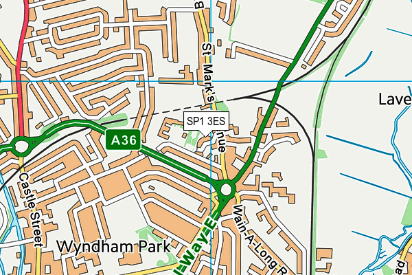 SP1 3ES map - OS VectorMap District (Ordnance Survey)