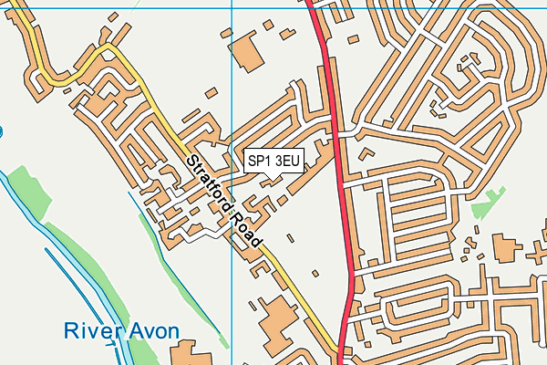 SP1 3EU map - OS VectorMap District (Ordnance Survey)