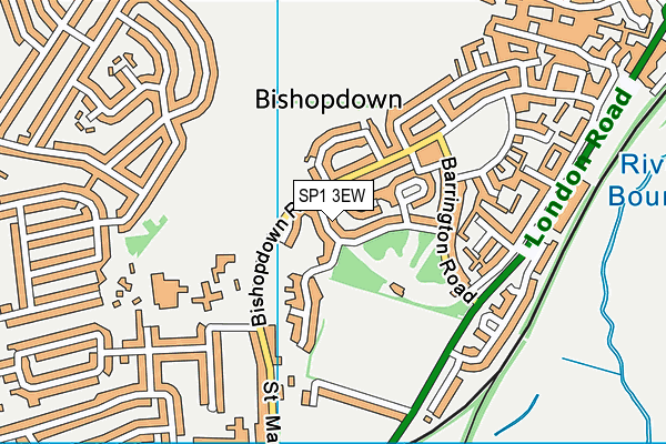 SP1 3EW map - OS VectorMap District (Ordnance Survey)