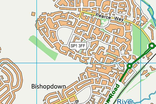 SP1 3FF map - OS VectorMap District (Ordnance Survey)