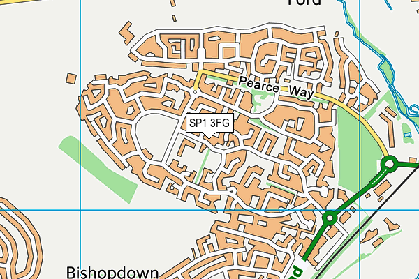 SP1 3FG map - OS VectorMap District (Ordnance Survey)