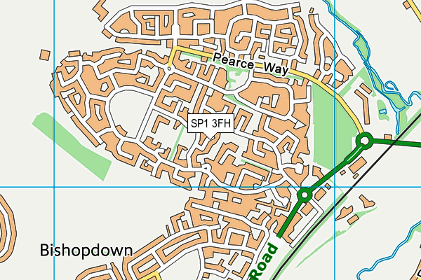 SP1 3FH map - OS VectorMap District (Ordnance Survey)