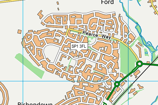 SP1 3FL map - OS VectorMap District (Ordnance Survey)