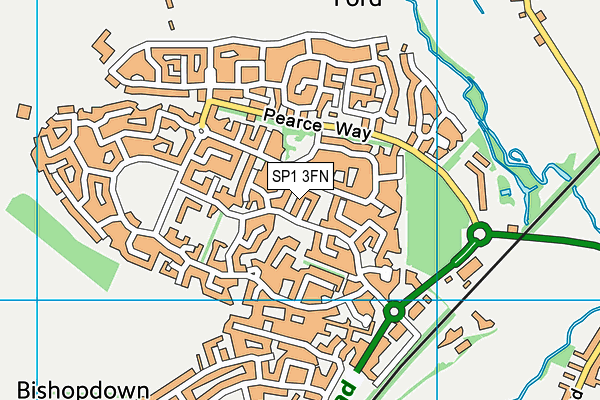 SP1 3FN map - OS VectorMap District (Ordnance Survey)