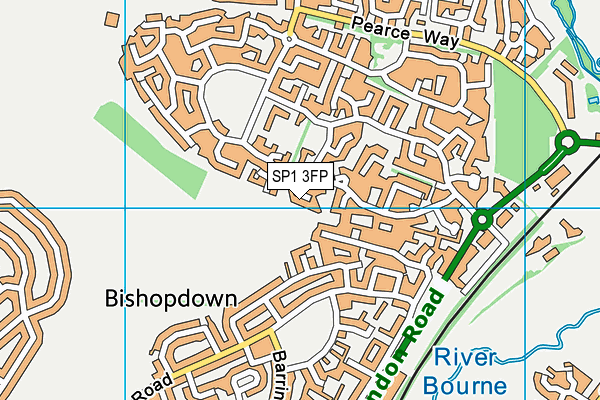 SP1 3FP map - OS VectorMap District (Ordnance Survey)