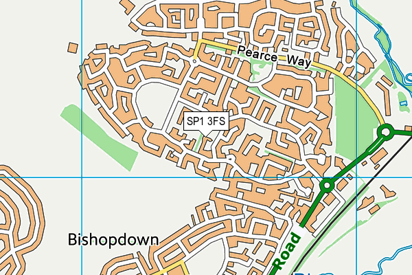 SP1 3FS map - OS VectorMap District (Ordnance Survey)