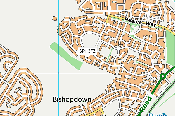 SP1 3FZ map - OS VectorMap District (Ordnance Survey)