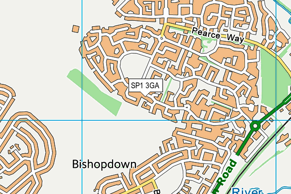 SP1 3GA map - OS VectorMap District (Ordnance Survey)