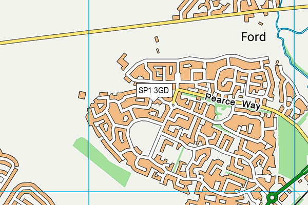 SP1 3GD map - OS VectorMap District (Ordnance Survey)