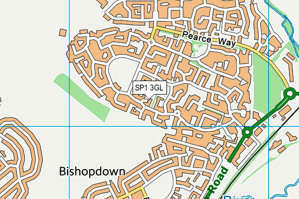 SP1 3GL map - OS VectorMap District (Ordnance Survey)