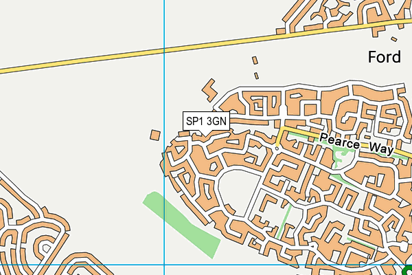 SP1 3GN map - OS VectorMap District (Ordnance Survey)