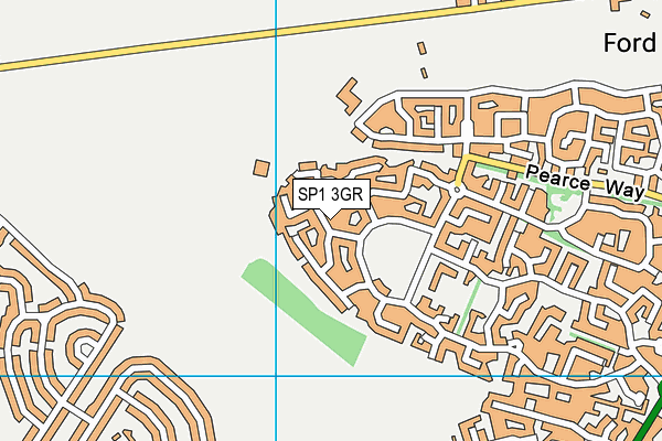 SP1 3GR map - OS VectorMap District (Ordnance Survey)