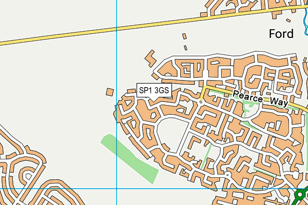 SP1 3GS map - OS VectorMap District (Ordnance Survey)