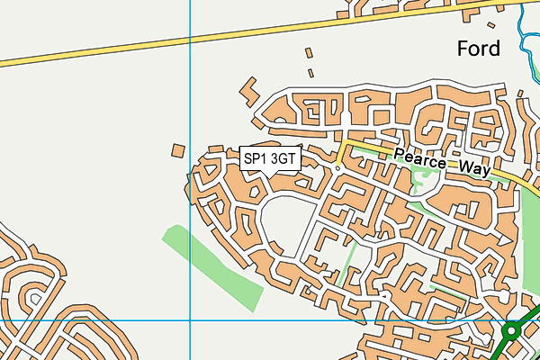 SP1 3GT map - OS VectorMap District (Ordnance Survey)